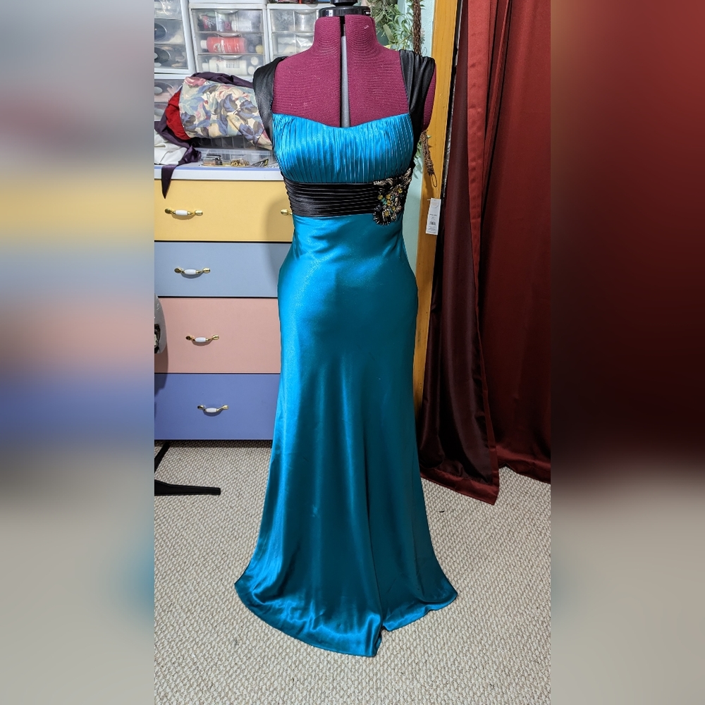 Teal Evening gown